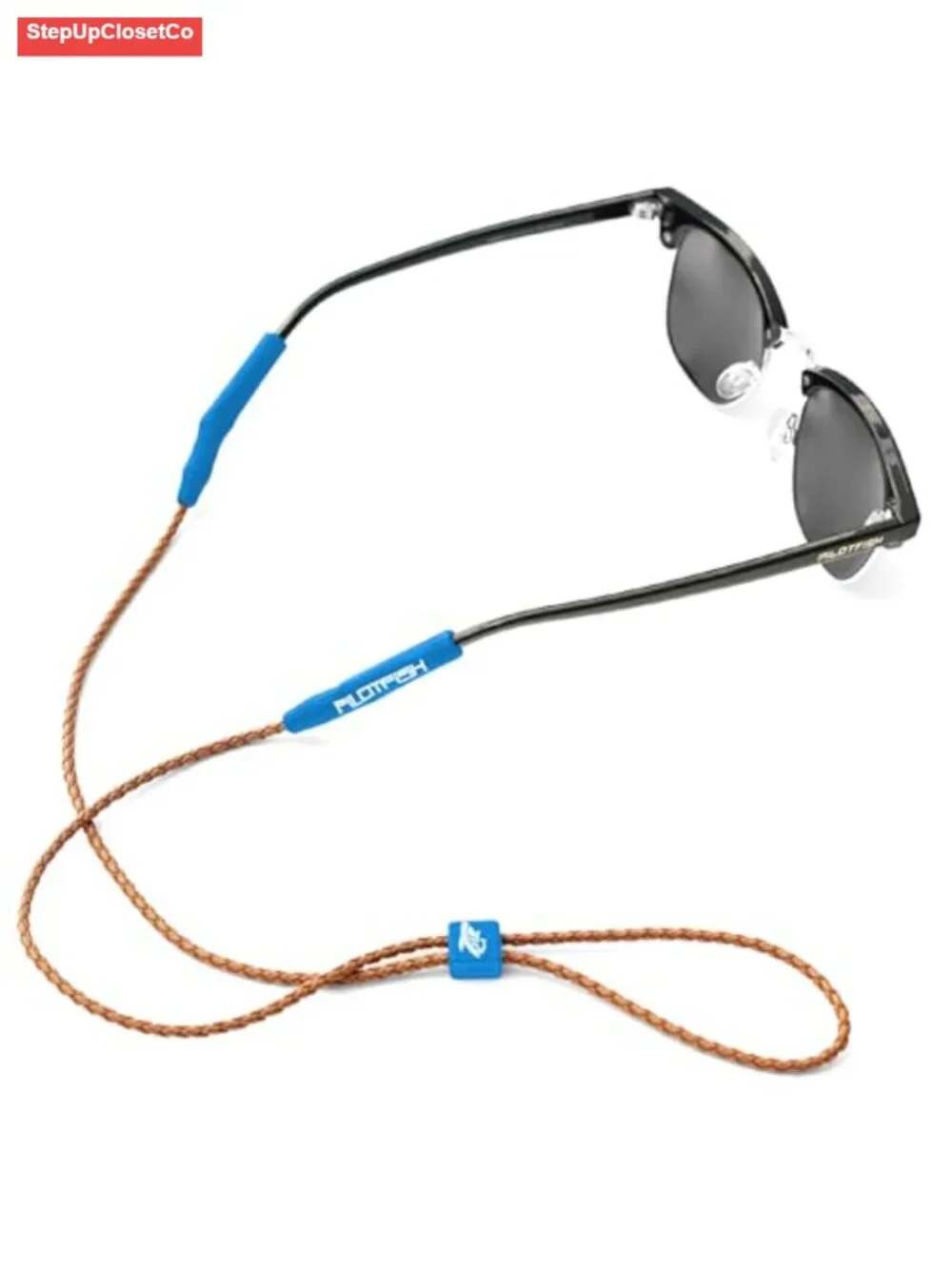 Leather Sunglasses Strap Retainer Cord - Adjustable Silicone Glasses Holder